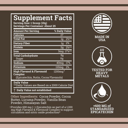 High-Flavanol Cocoa Powder for Daily Energy and Performance Support
