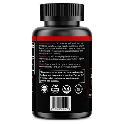 Turkesterone & Tongkat Ali 1000mg - Premium Herbal Performance Supplement