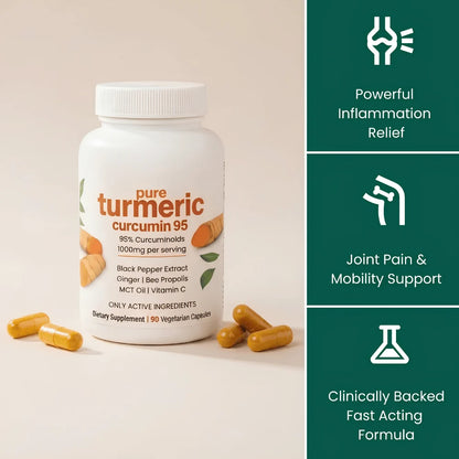 Pure Turmeric Curcumin 95 – Joint Comfort, Mobility & Antioxidant Support