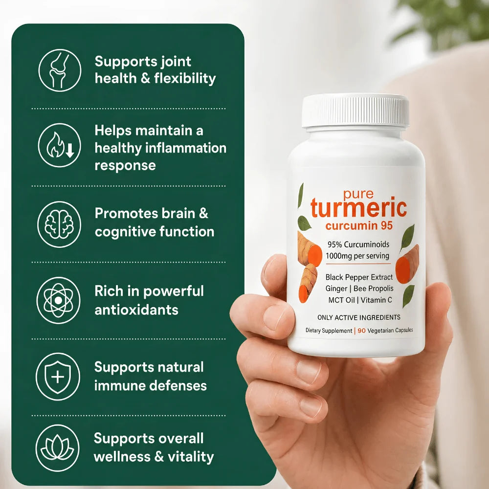Pure Turmeric Curcumin 95 – Joint Comfort, Mobility & Antioxidant Support